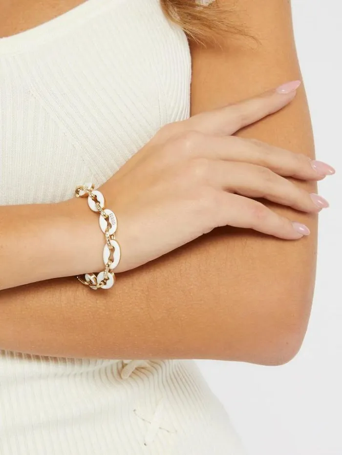 Women 034pop Links034 Bracelet White Guess Jewellery