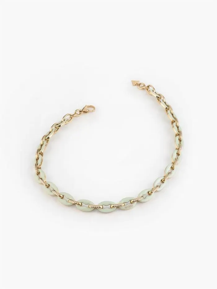 Women 034pop Links034 Necklace Green Guess Jewellery