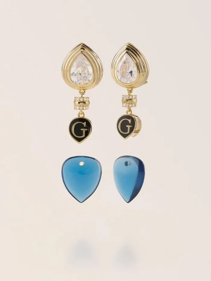 Women 034wild Orchid Earrings Drop Blue Guess Jewellery