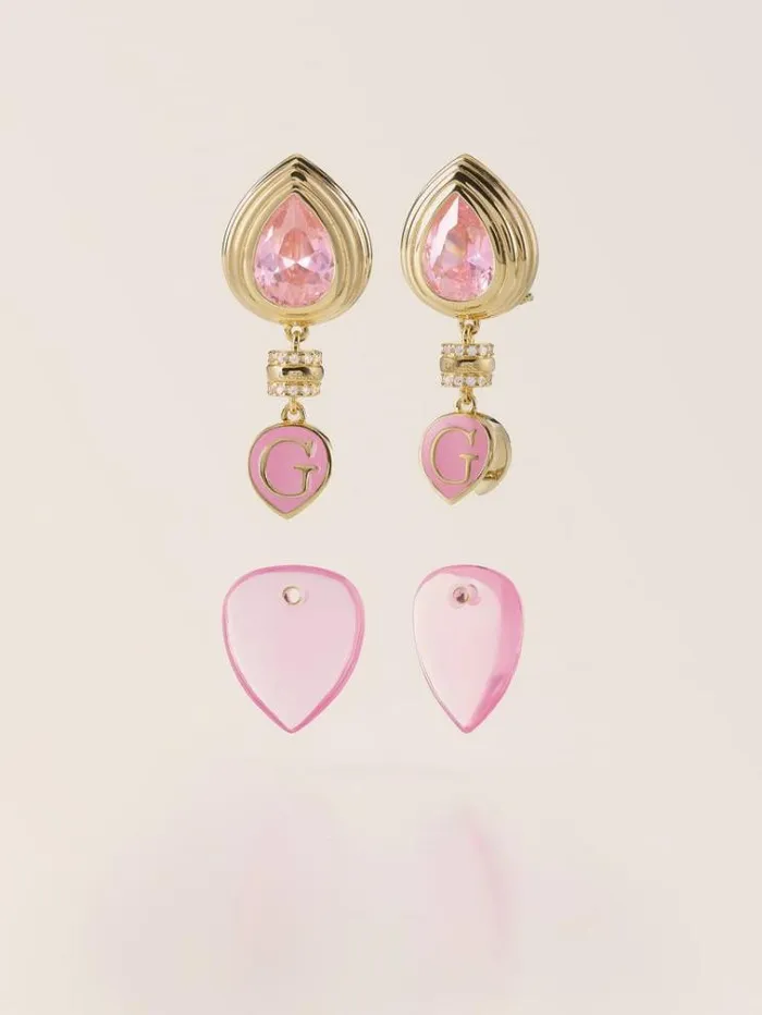 Women 034wild Orchid Earrings Drop Pink Guess Jewellery