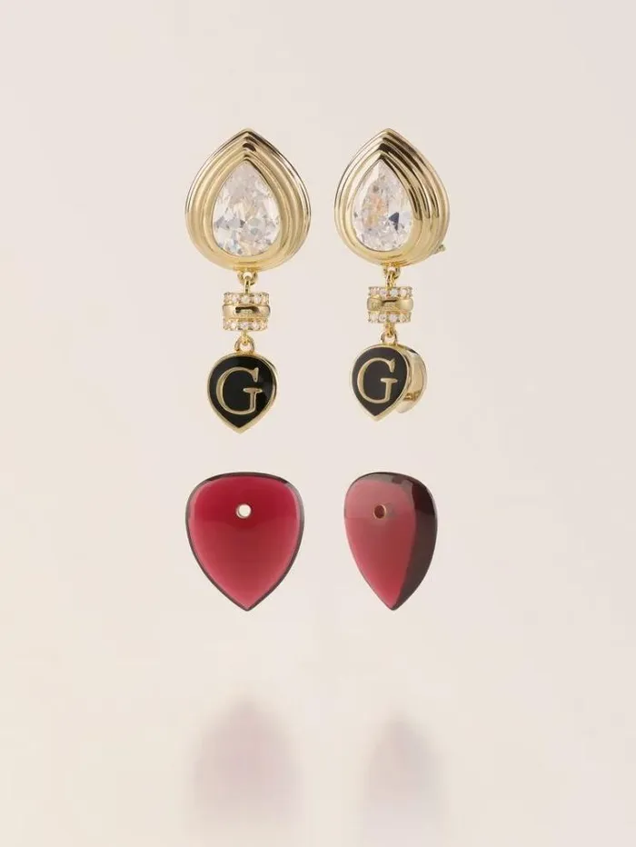 Women 034wild Orchid Earrings Drop Red Guess Jewellery