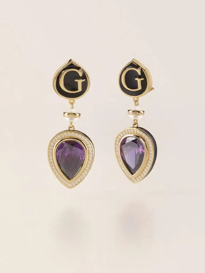 Women 034wild Orchid Earrings Purple Guess Jewellery