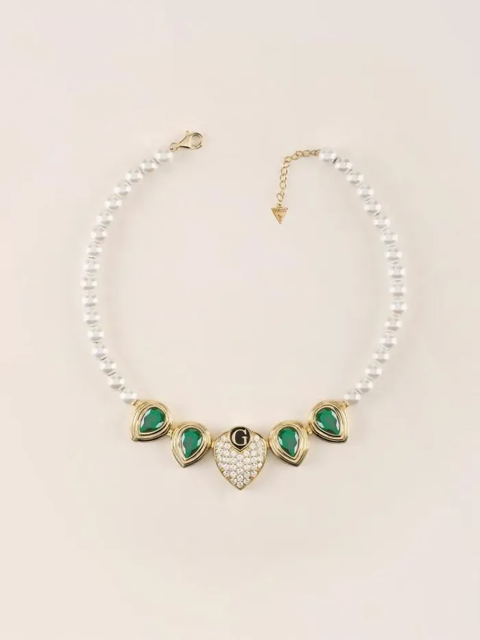 Women 034wild Orchid Necklace Green Guess Jewellery