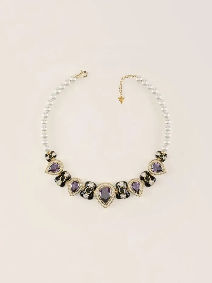 Women 034wild Orchid Necklace Purple Guess Jewellery
