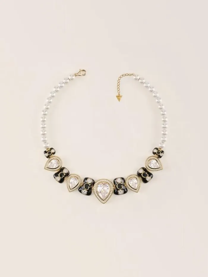 Women 034wild Orchid Necklace White Guess Jewellery