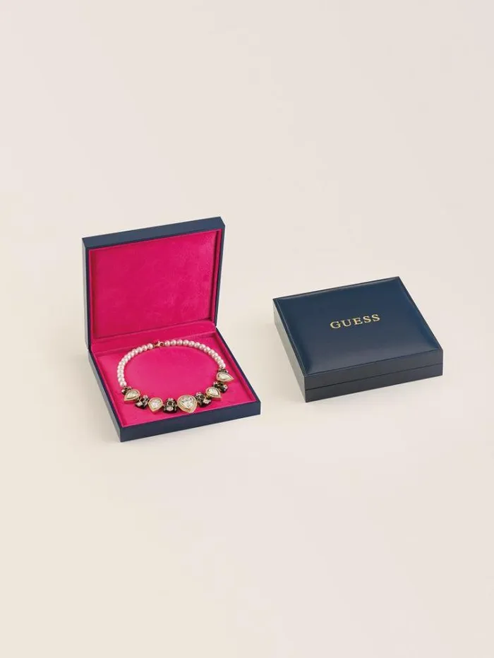 Women 034wild Orchid Necklace White Guess Jewellery