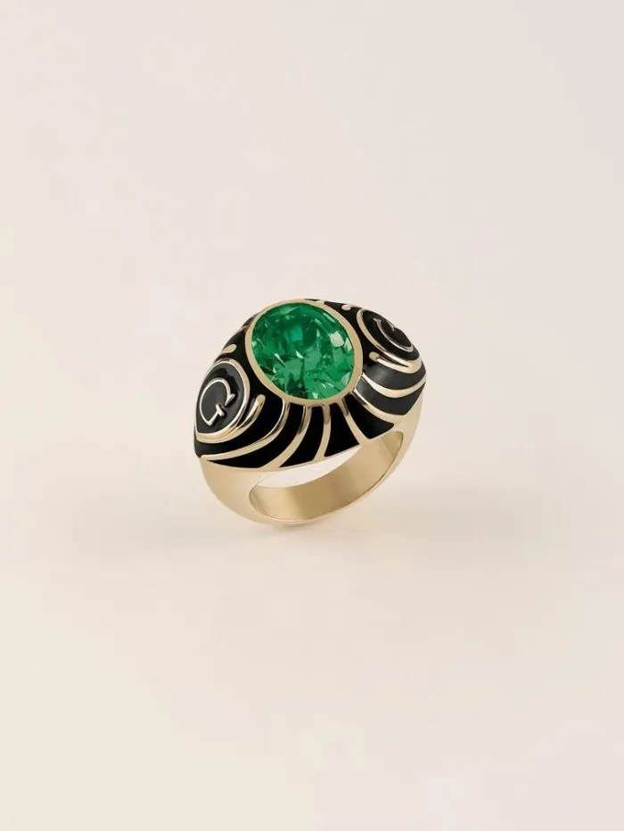 Women 034wild Orchid Ring Green Guess Jewellery