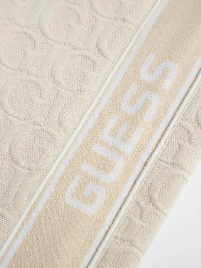 Women 3d Jacquard Logo Pants Beige Guess Activewear