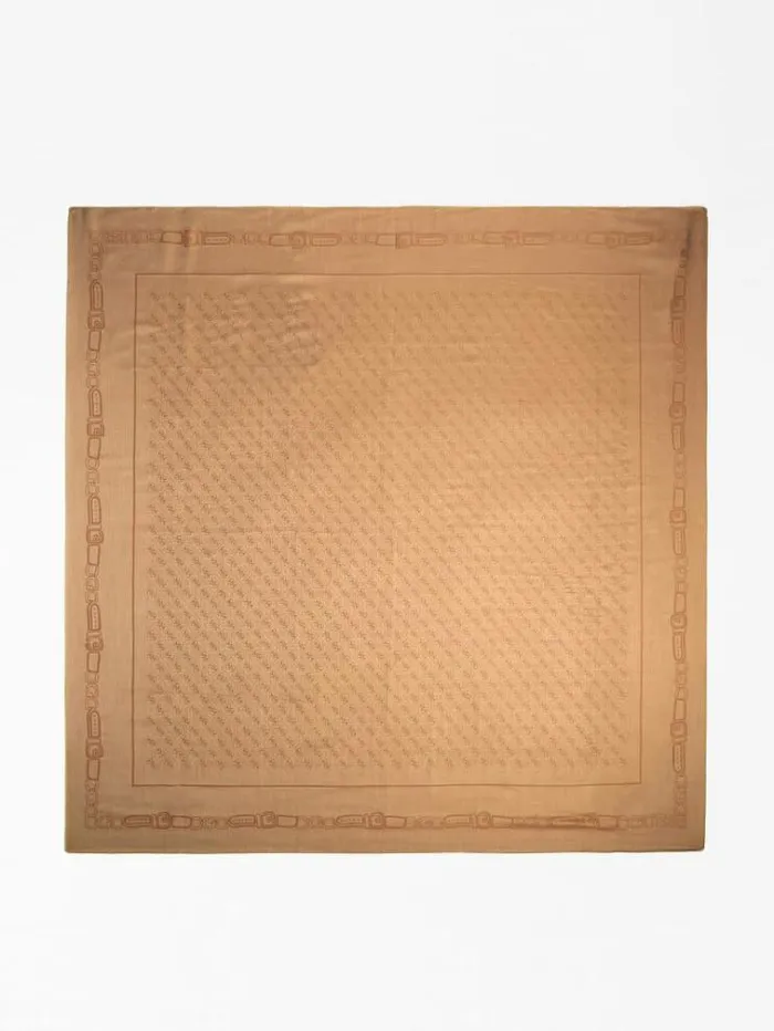 Women 4g Logo Alexie Kefiah Beige Guess Scarves And Foulards