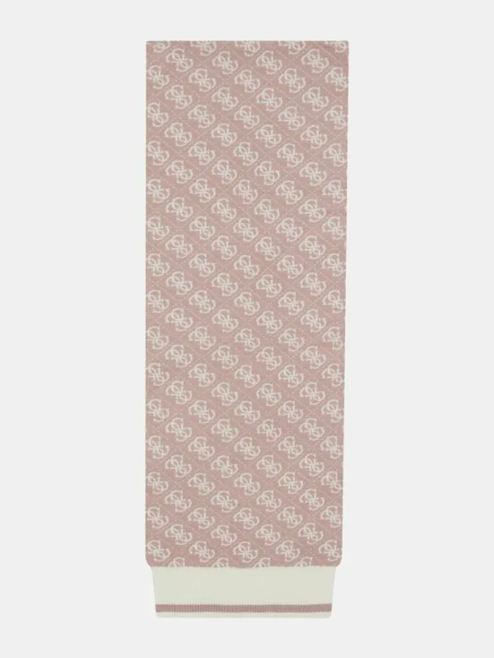 Women 4g Logo Scarf Multi Pink Guess Scarves And Foulards