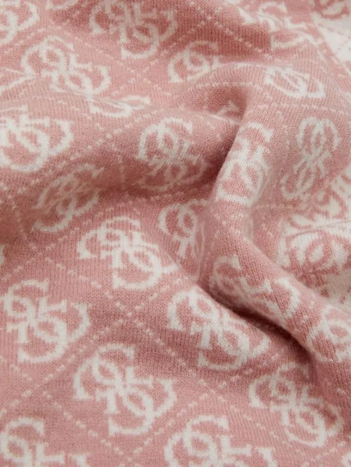 Women 4g Logo Scarf Multi Pink Guess Scarves And Foulards