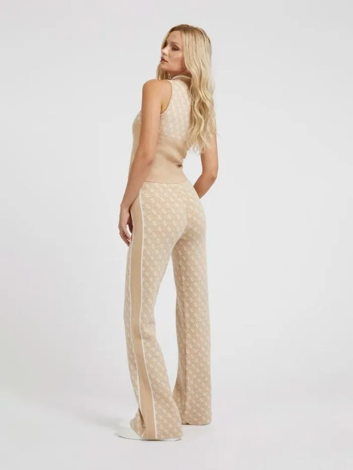 Women 4g Logo Sweater Pant Multi Beige Guess Trousers