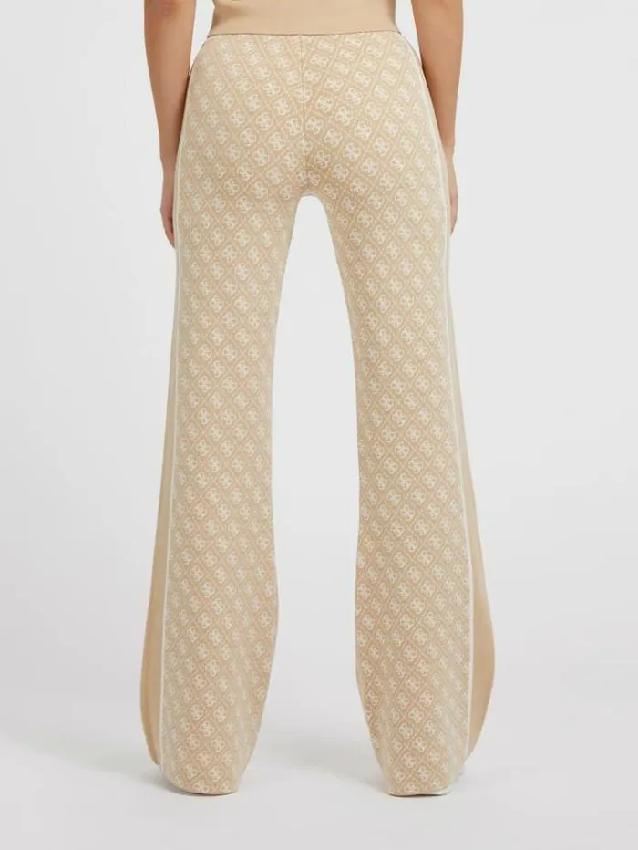 Women 4g Logo Sweater Pant Multi Beige Guess Trousers