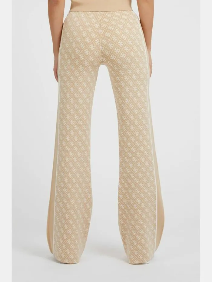 Women 4g Logo Sweater Pant Multi Beige Guess Trousers