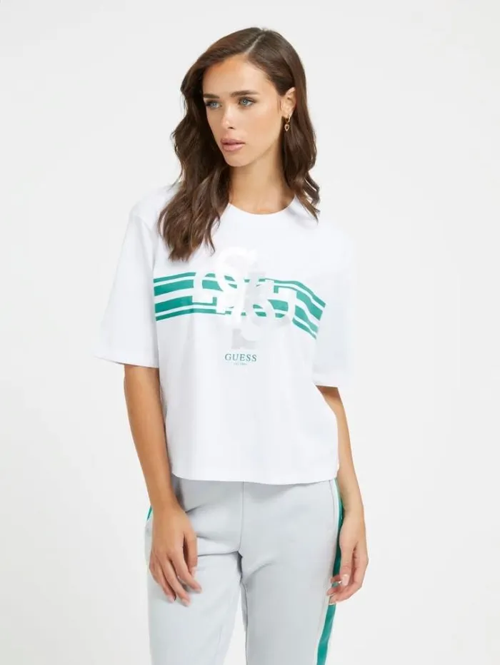 Women 4g Logo Tshirt White Guess Tshirts