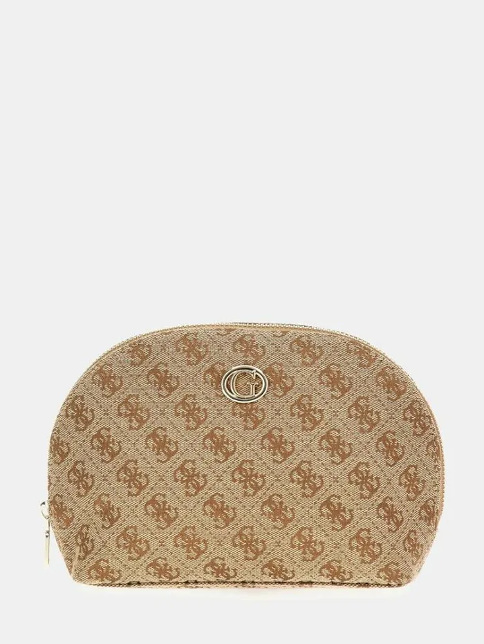 Women 4g Logo Vanity Case Multi Beige Guess Travel Bags