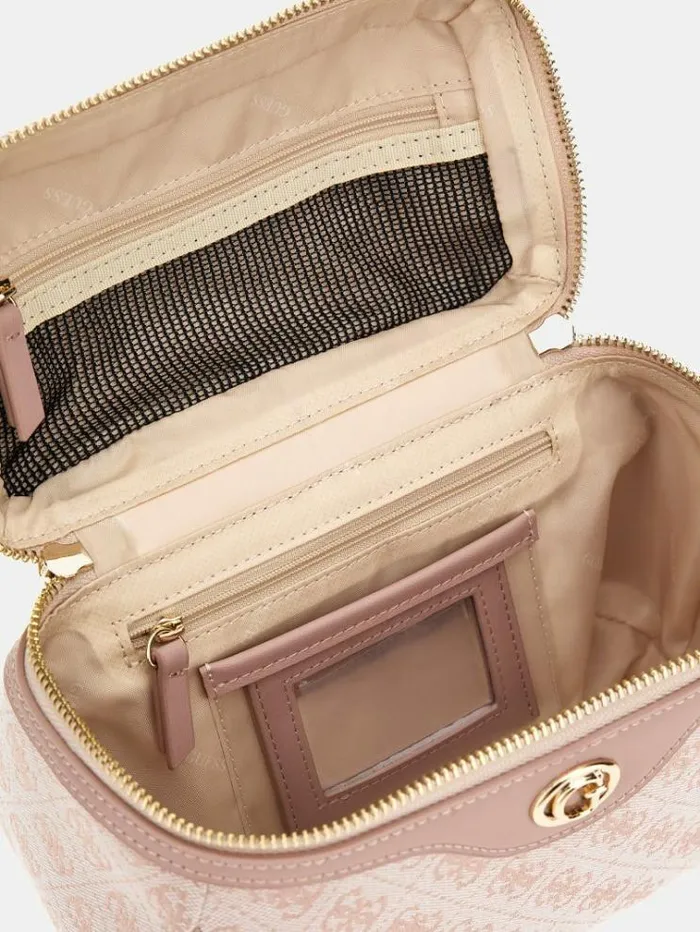 Women 4g Logo Vanity Case Multi Pink Guess Travel Bags