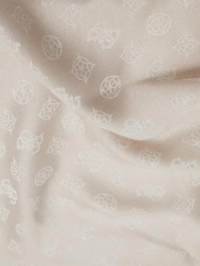 Women 4g Peony Logo Kefiah Multi Beige Guess Scarves And Foulards