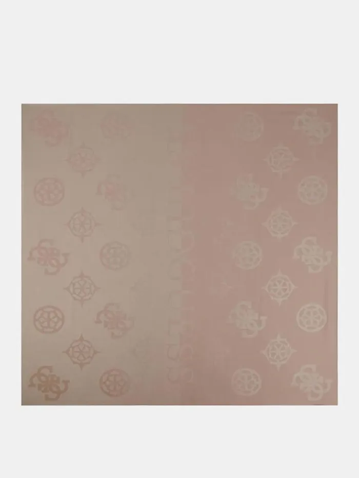 Women 4g Peony Logo Kefiah Multi Pink Guess Scarves And Foulards