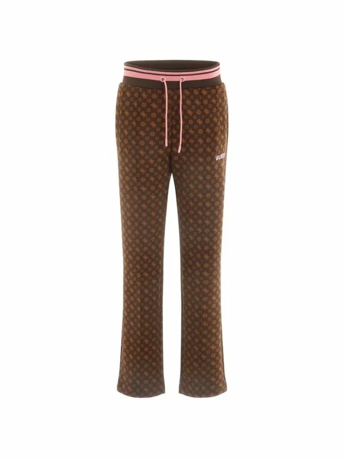 Women 4g Peony Logo Pants Brown Multi Guess Activewear