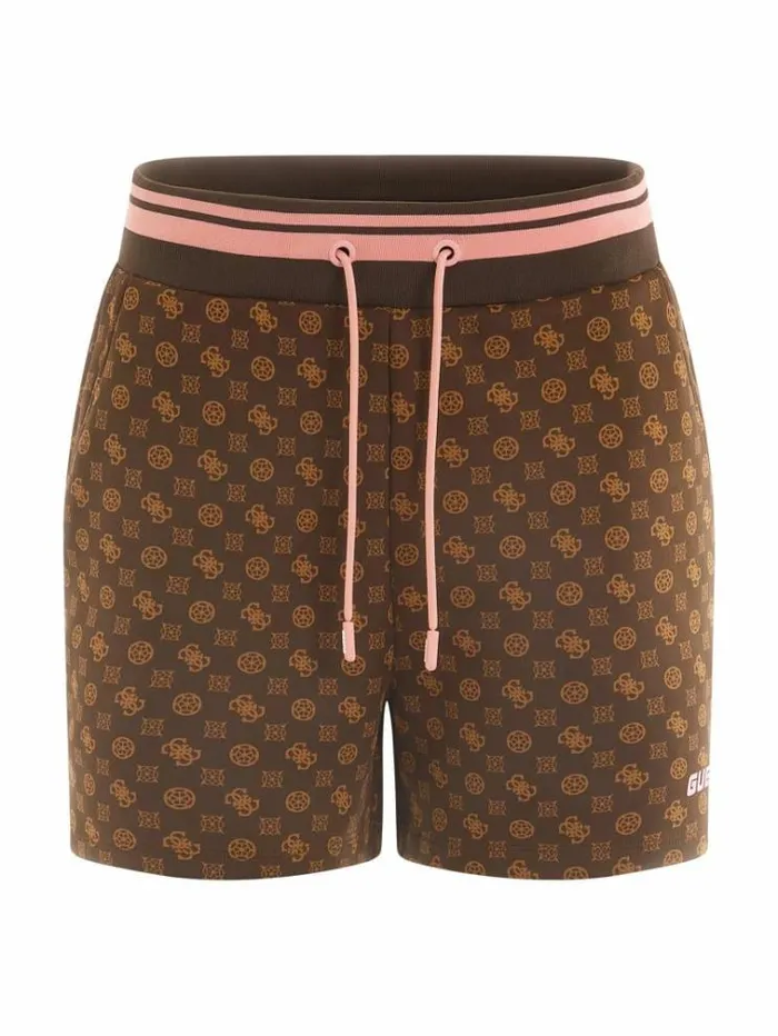 Women 4g Peony Logo Shorts Brown Multi Guess Activewear