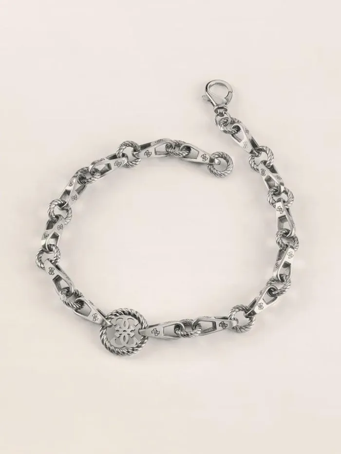Women 4g Vintage Necklace Silver Guess Jewellery