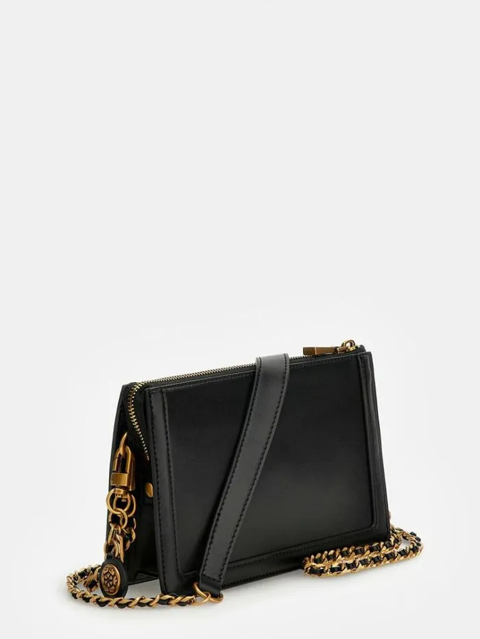 Women Abey Faux Leather Shoulder Bag Black Guess Crossbody Bags