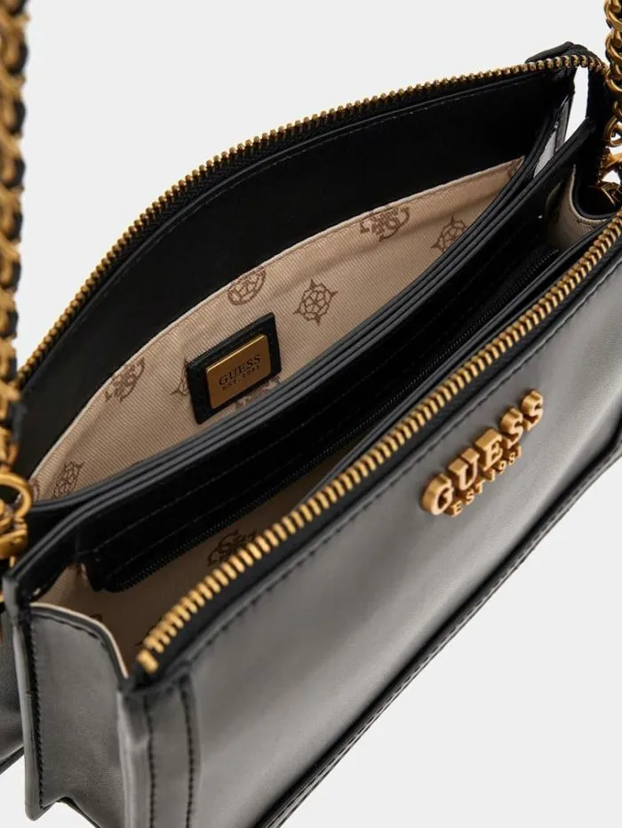 Women Abey Faux Leather Shoulder Bag Black Guess Crossbody Bags
