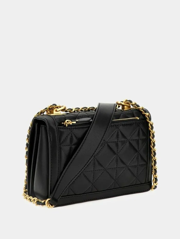 Women Abey Quilted Mini Crossbody Black Guess Crossbody Bags