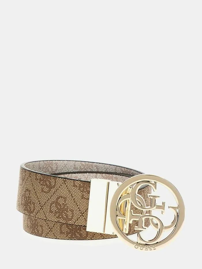 Women Aieta 4g Logo Belt Beige Guess Belts