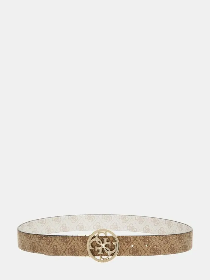 Women Aieta 4g Logo Belt Beige Guess Belts