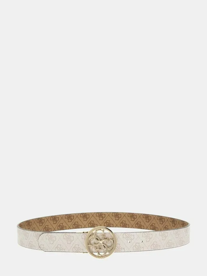 Women Aieta 4g Logo Belt Beige Guess Belts