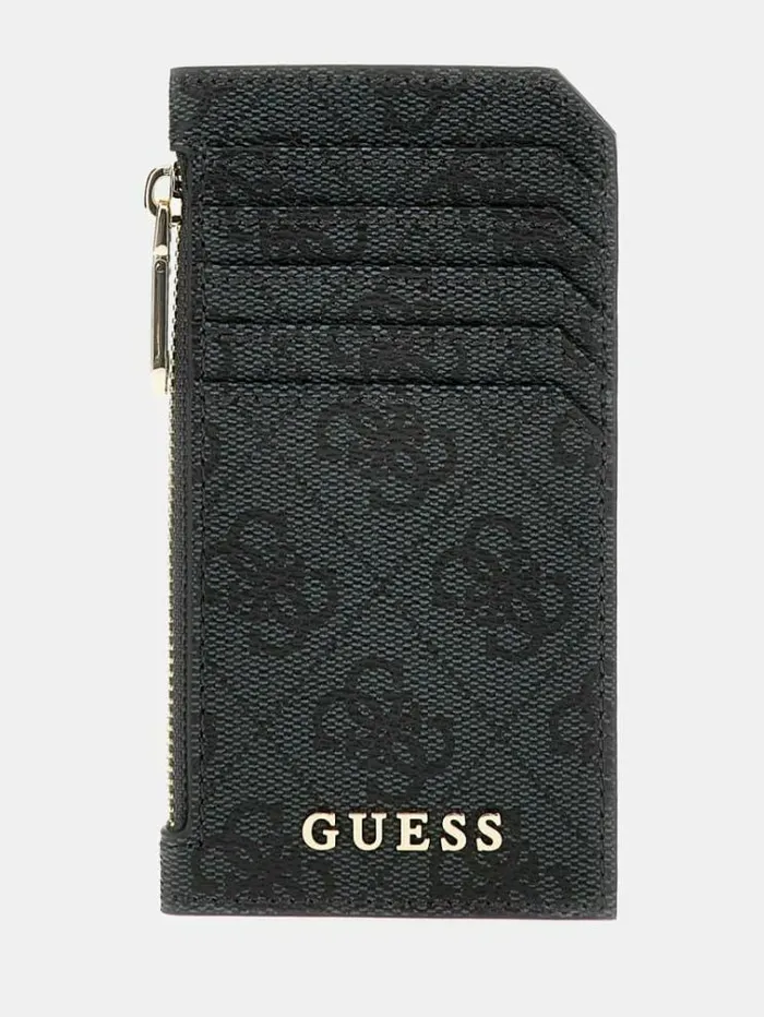 Women Aieta 4g Logo Credit Card Holder Black Multi Guess Wallets