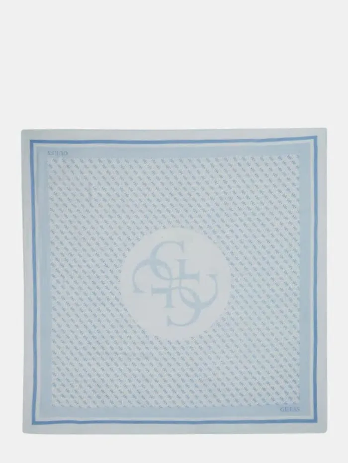 Women Aieta 4g Logo Kefiah Shades Of Blue Guess Scarves And Foulards