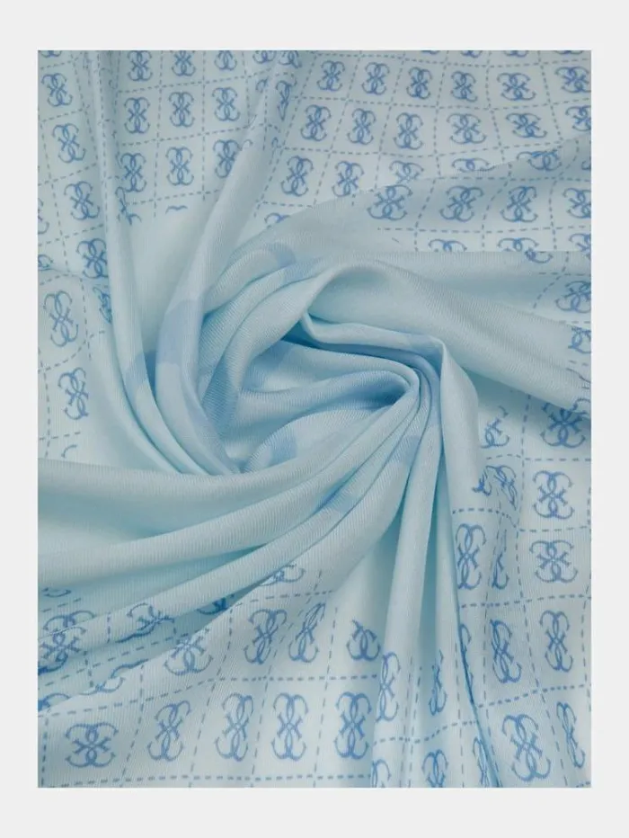 Women Aieta 4g Logo Kefiah Shades Of Blue Guess Scarves And Foulards