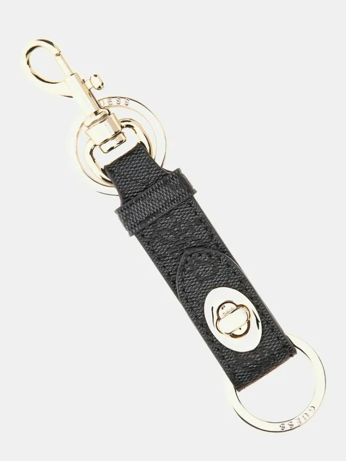 Women Aieta 4g Logo Keychain Black Multi Guess High Tech Accessories And Keychains