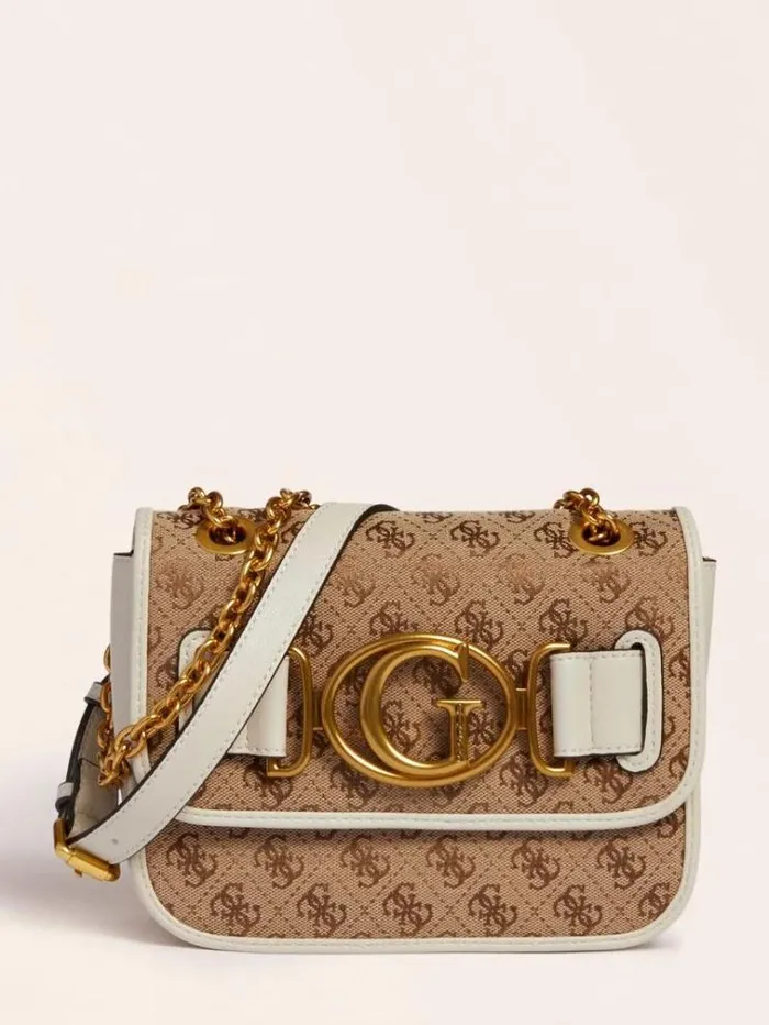 Women Aileen 4g Logo Crossbody Bag Multi Beige Guess Crossbody Bags
