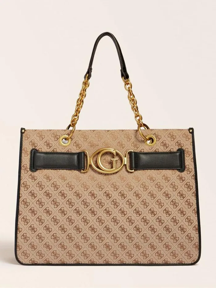 Women Aileen 4g Logo Shopper Black Multi Guess Shoppers