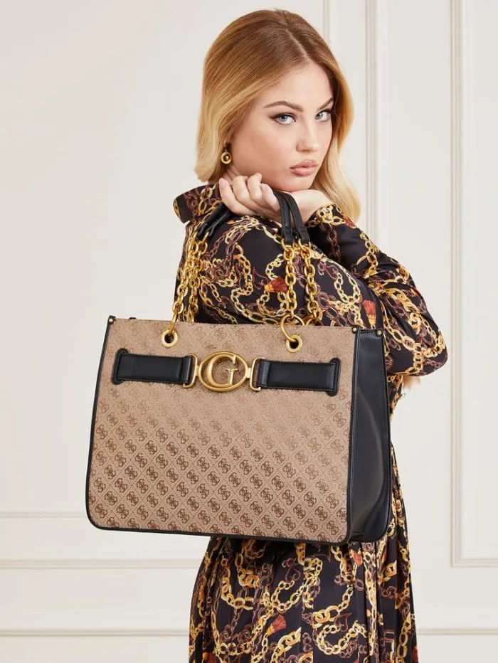 Women Aileen 4g Logo Shopper Black Multi Guess Shoppers