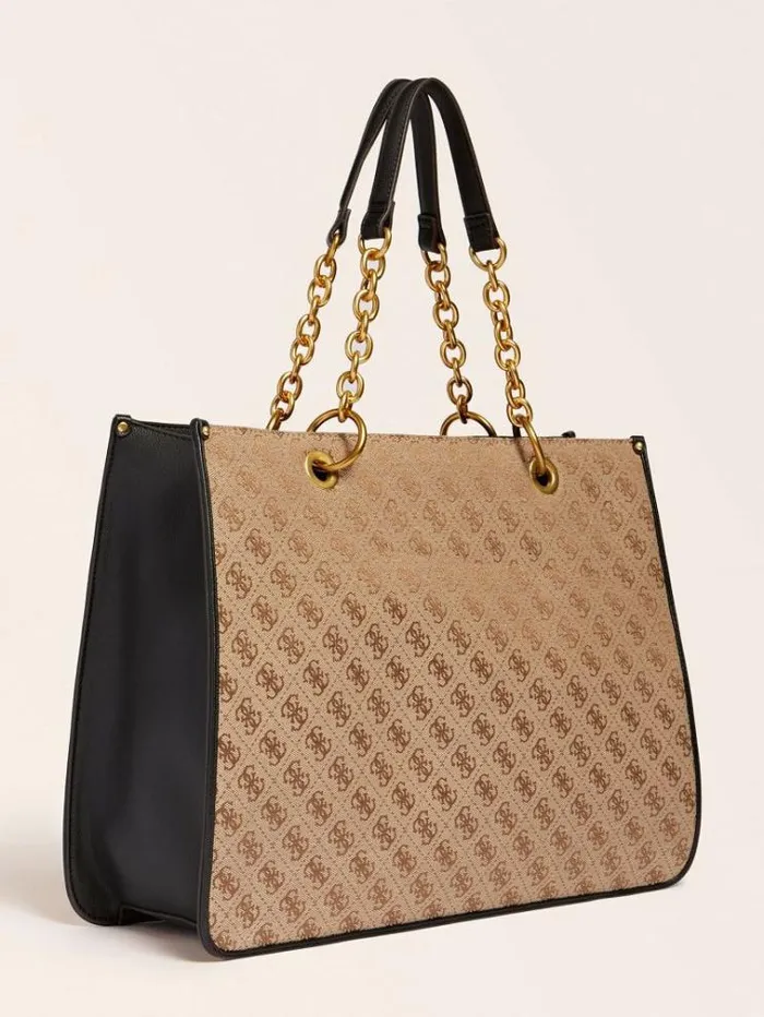 Women Aileen 4g Logo Shopper Black Multi Guess Shoppers