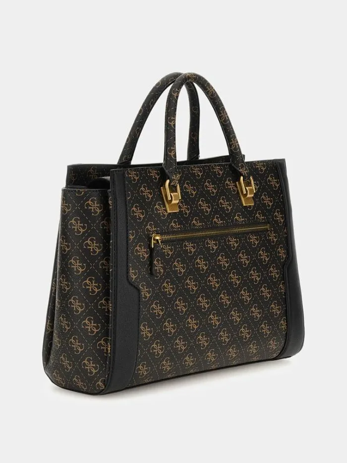 Women Ajiona 4g Logo Handbag Brown Multi Guess Handbags