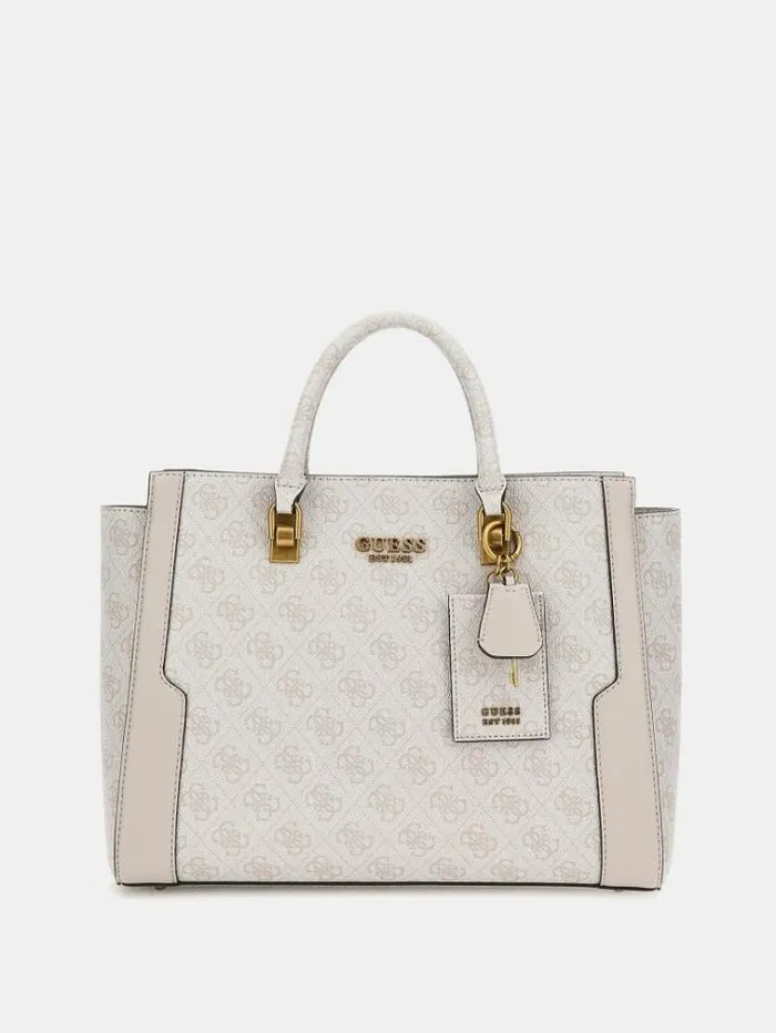 Women Ajiona 4g Logo Handbag White Multi Guess Handbags