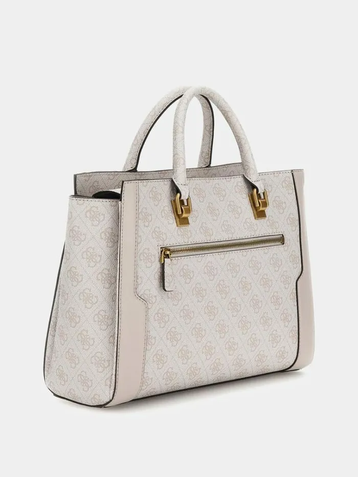 Women Ajiona 4g Logo Handbag White Multi Guess Handbags