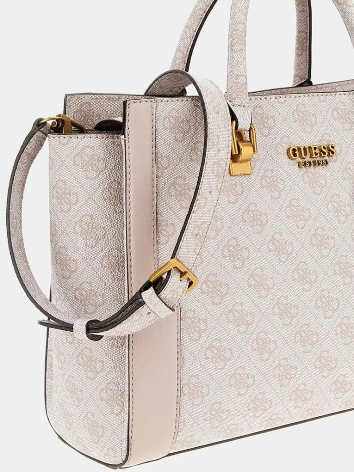 Women Ajiona 4g Logo Handbag White Multi Guess Handbags