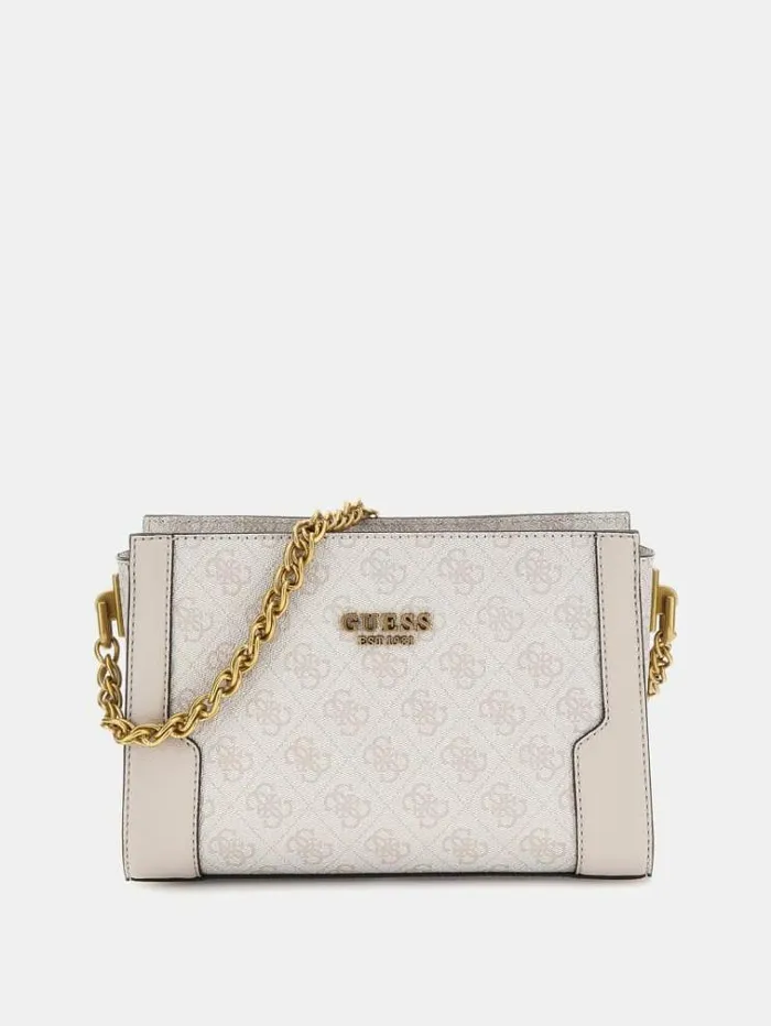 Women Ajiona 4g Logo Mini Crossbody White Multi Guess Crossbody Bags