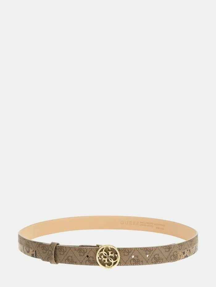 Women Ajiona 4g Logo Pythonlook Belt Brown Multi Guess Belts