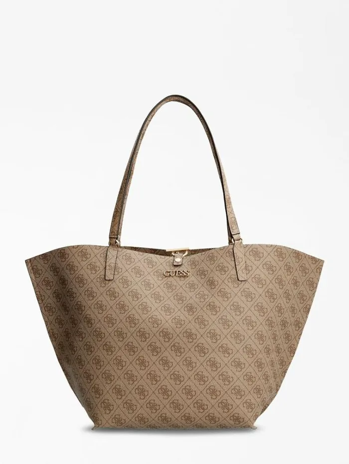 Women Alby 4g Logo Shopper Beige Guess Shoppers