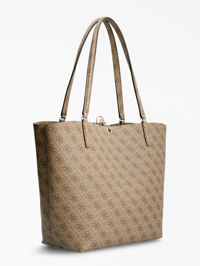Women Alby 4g Logo Shopper Beige Guess Shoppers
