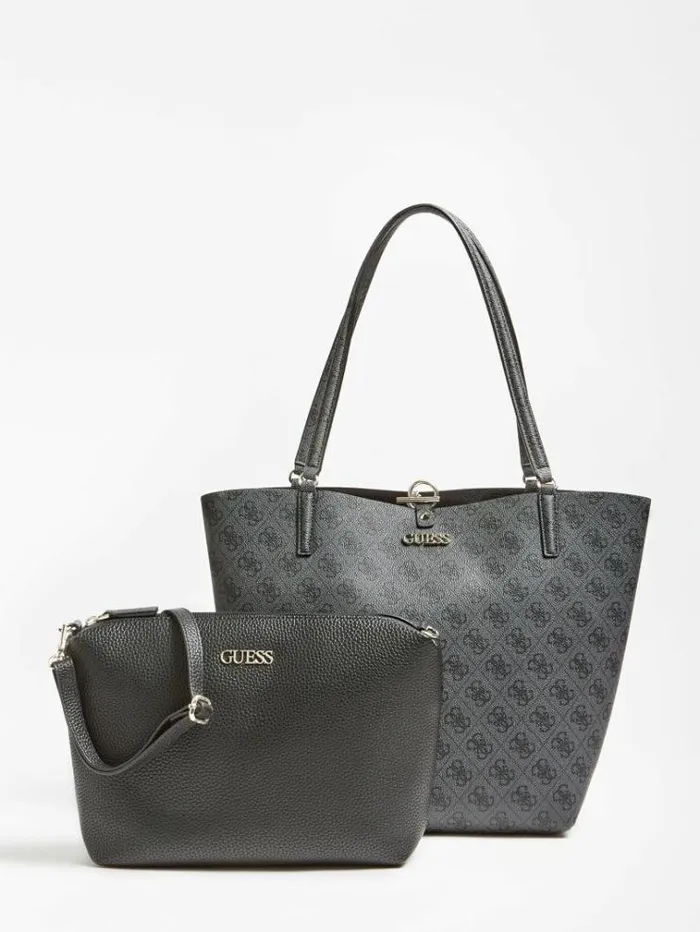 Women Alby 4g Logo Shopper Black Guess Shoppers