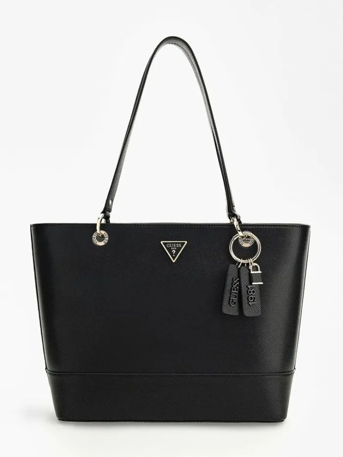 Women Alexie Saffiano Shopper Black Guess Shoppers